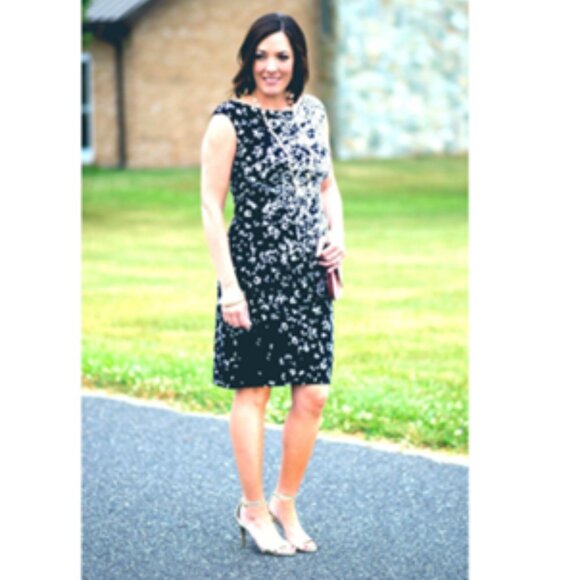 Chaps Jersey Dress Ruching Silhouette Classic Chic - Picture 16 of 16